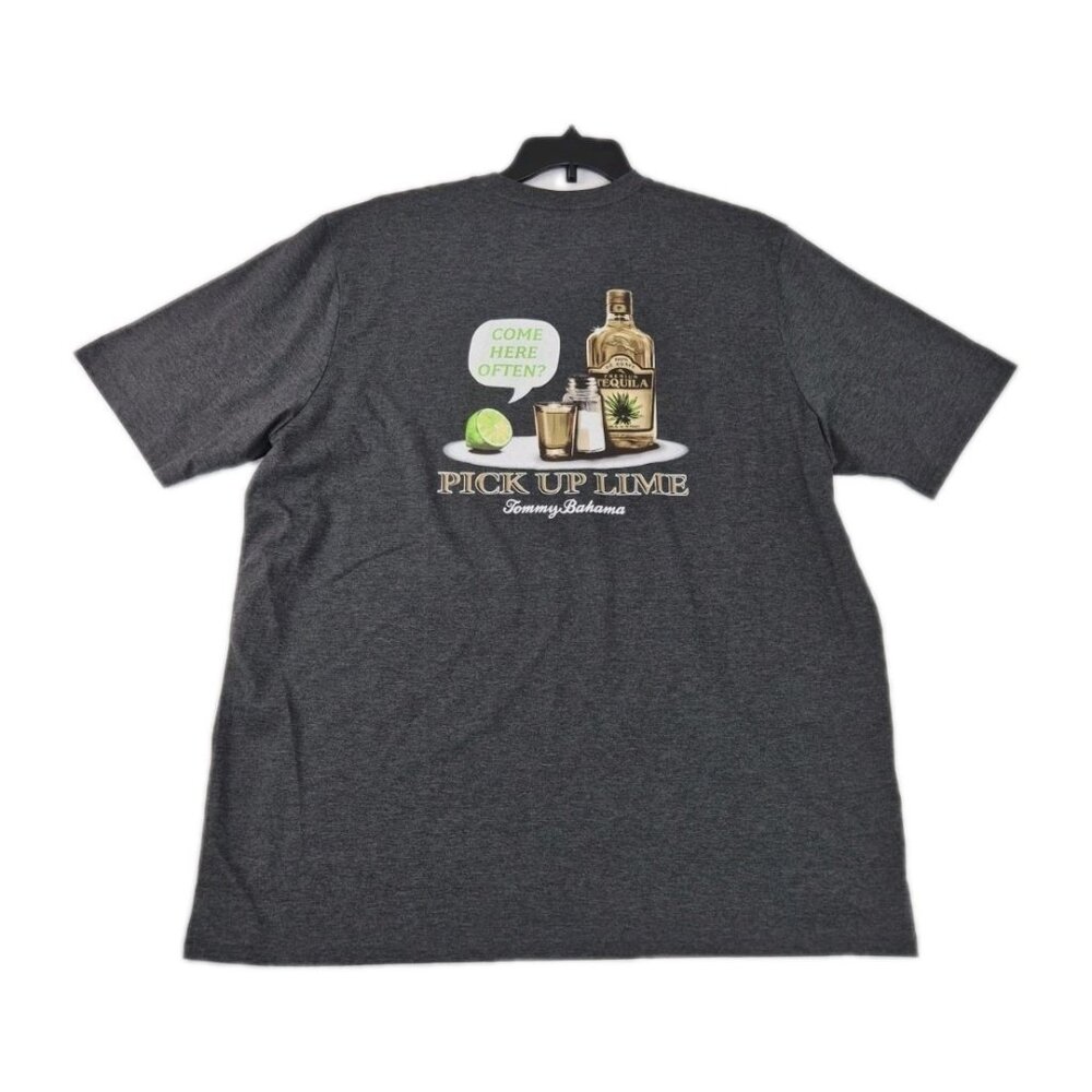 TOMMY BAHAMA Men's T-Shirt Size XLT Gray Short Sleeve Tequila Theme (58)